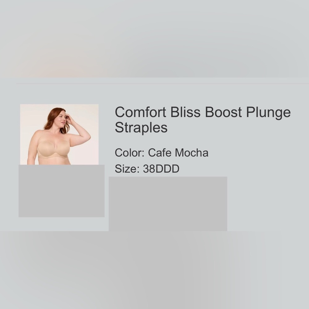 Strapless mocha Bra